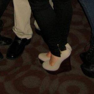 Steve Madden grey suede/brown wedges